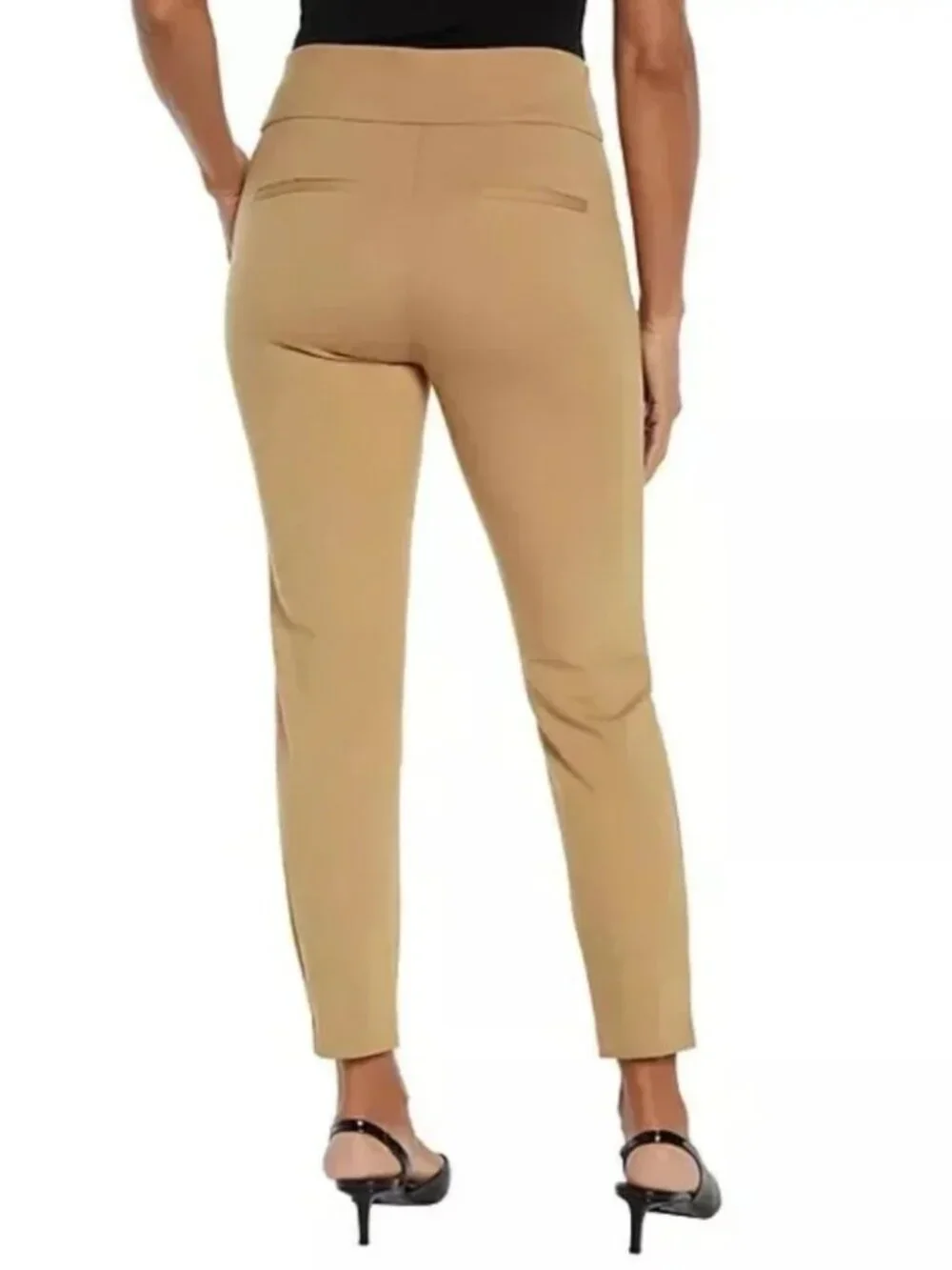NWT EXPRESS womens PONTE PANT tan TROUSERS brown STRETCH soft ANKLE SIZE S - Picture 3 of 13